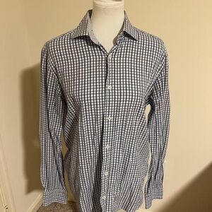Bugatchi Shaped Fit 100% Cotton Button Up Shirt - Medium